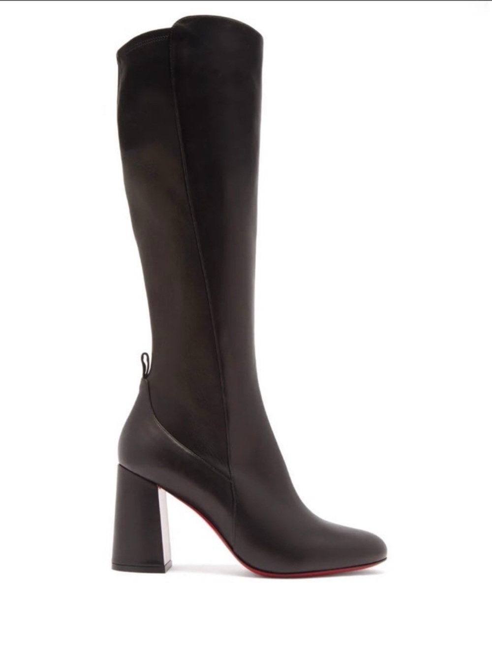 Christian Louboutin Kronobotte 85 Black Calf Leather Knee-High Boots – Size 39.5